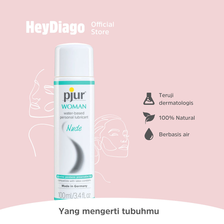 Pjur WOMAN Nude Waterbased - Natural Tanpa Gliserin Paraben Parfum – 100ml – HeyDiago