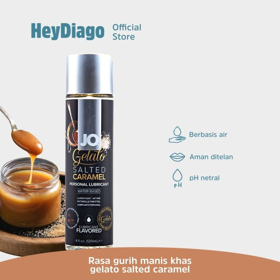 System Jo Salted Caramel Waterbased – Pelumas Rasa Edible Cocok Untuk Oral – 120ml – HeyDiago