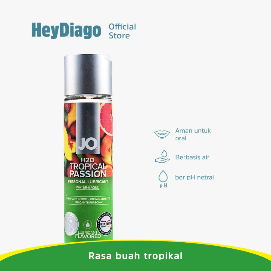 System Jo Tropical Passion Waterbased – Pelumas Rasa Edible Cocok Untuk Oral – 120ml - HeyDiago