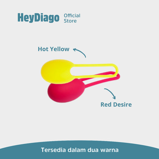 Kegel Ball Single - Latihan Kegel - Bola Kegel Premium by Tickler-Hot Yellow